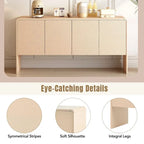 Grand buffet de 152 cm avec 4 portes, style minimaliste