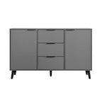 Bahut de salle à manger avec rangement, meuble bar à café en bois, armoire de 120 cm avec 3 tiroirs et 2 portes, buffet vaisselier
