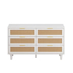 51.18 Commode de rangement à 6 tiroirs en rotin, pour chambre à coucher