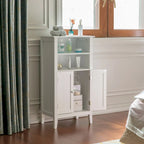 Meuble de rangement blanc pour salle de bain, chambre et coiffeuse