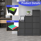 Meuble de classement vertical en métal à 4 tiroirs de 38 cm de large avec serrure, pour le bureau ou la maison, format A4/Legal/Lettre