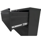 Meuble de classement vertical en métal à 4 tiroirs de 38 cm de large avec serrure, pour le bureau ou la maison, format A4/Legal/Lettre