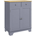 Buffet de salle à manger, Meuble de cuisine à double porte, Meuble de rangement pour bar à café avec 2 tiroirs, Étagère réglable