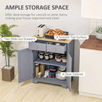Buffet de salle à manger, Meuble de cuisine à double porte, Meuble de rangement pour bar à café avec 2 tiroirs, Étagère réglable