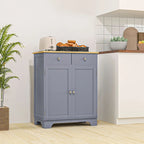 Buffet de salle à manger, Meuble de cuisine à double porte, Meuble de rangement pour bar à café avec 2 tiroirs, Étagère réglable
