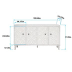 Meuble d'appoint 4 portes Meuble en bois Buffet de rangement