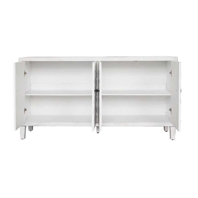 Meuble d'appoint 4 portes Meuble en bois Buffet de rangement
