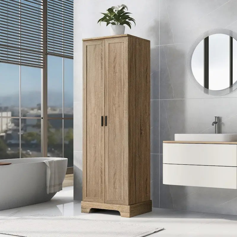 Meuble de rangement à deux portes pour salle de bain