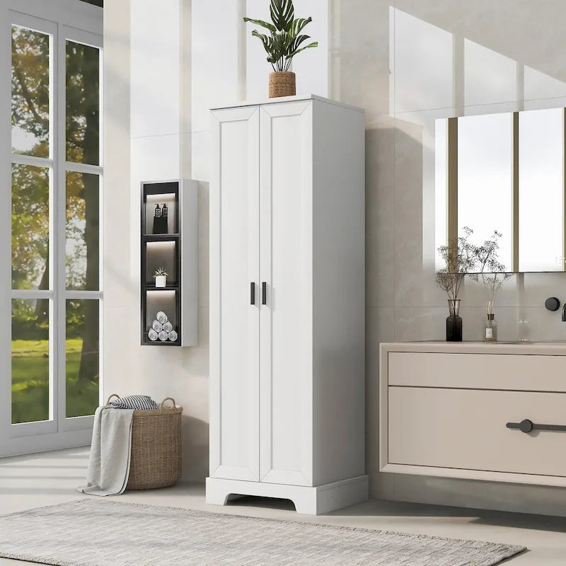 Meuble de rangement à deux portes pour salle de bain