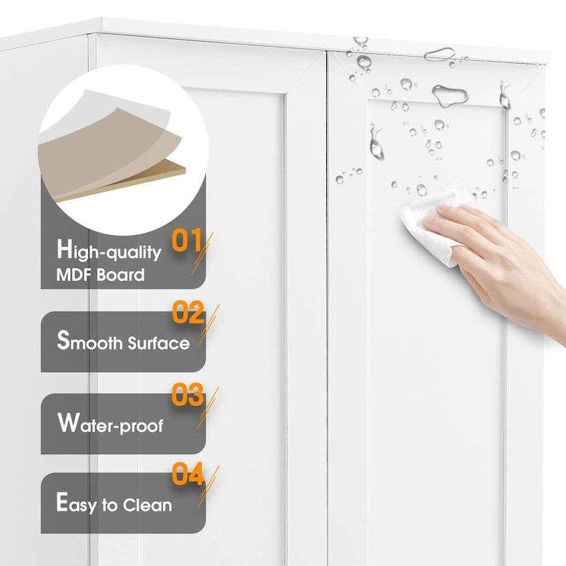 Meuble de rangement à deux portes pour salle de bain