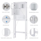 Meuble de rangement pour salle de bain au-dessus des toilettes - 7,8P x 25,59L x 66,93H