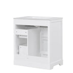 Meuble-lavabo avec évier intégré, porte et deux tiroirs