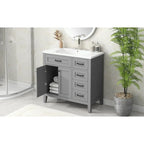 Meuble-lavabo avec tiroirs et évier intégré