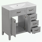 Meuble-lavabo avec tiroirs et évier intégré