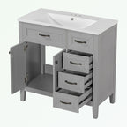 Meuble-lavabo avec tiroirs et évier intégré
