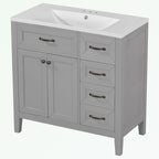 Meuble-lavabo avec tiroirs et évier intégré