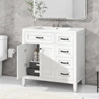 Meuble-lavabo avec tiroirs et évier intégré
