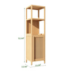 Meuble de rangement multifonctionnel en bambou de grande capacité pour salle de bain