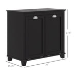 Meuble à linge double basculant, meuble de salle de bain avec panier à linge