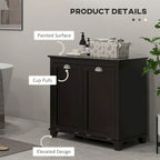 Meuble à linge double basculant, meuble de salle de bain avec panier à linge