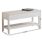 Banc à chaussures en bois massif avec rangement pour entrée